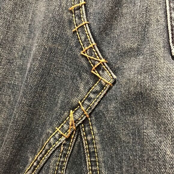 Free people dark wash long denim high low skirt - Picture 11 of 12